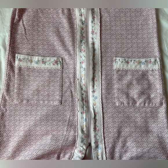 White stag sleepwear vintage cottage floral zip down night gown - Picture 7 of 7